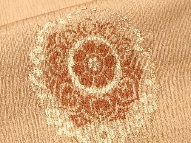 平和屋着物■上質な小紋　刺繍　幾何学花文　正絹　逸品　CABM1799ev