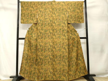 平和屋着物■上質な小紋　陶器草花文　正絹　逸品　CABM1800ev