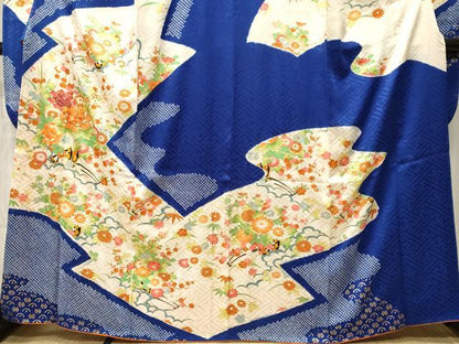 平和屋着物■豪華振袖　駒刺繍　絞り　花車文　金彩　正絹　逸品　CABM1803ev