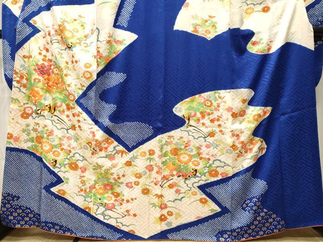 平和屋着物■豪華振袖　駒刺繍　絞り　花車文　金彩　正絹　逸品　CABM1803ev