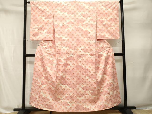 平和屋着物■上質な小紋　雲取り青海波文　暈し染め　正絹　逸品　CABM1834ev
