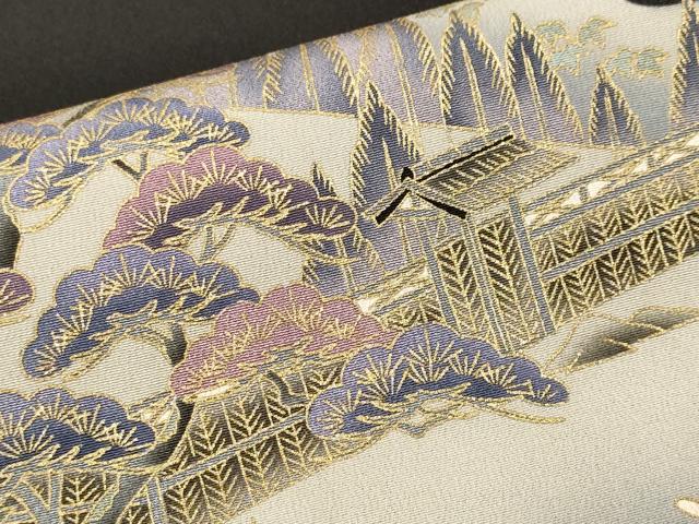 平和屋着物■豪華黒留袖　駒刺繍　松竹梅御所解鴛鴦文　暈し染め　金彩　正絹　逸品　CABM1873ev