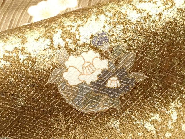 平和屋着物■豪華色留袖　駒刺繍　枝梅花文　金彩　正絹　逸品　CABM1876ev