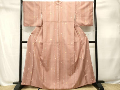 平和屋着物■小紋　破れ色紙花間道　洗える着物　CABM1883ev