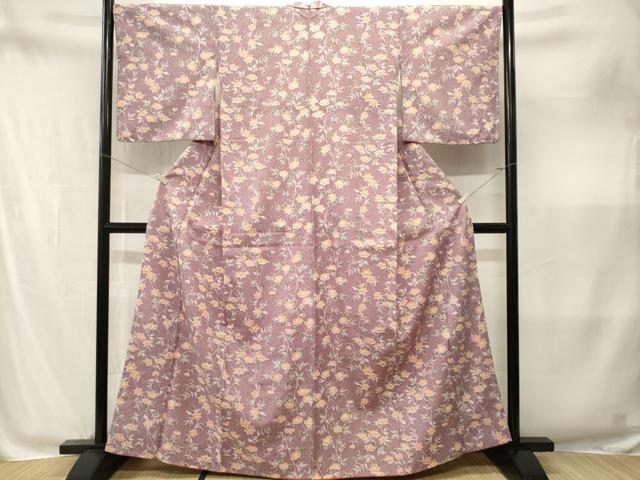 平和屋着物■小紋　枝花文　洗える着物　CABM1897ev