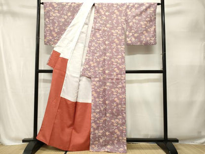 平和屋着物■小紋　枝花文　洗える着物　CABM1897ev