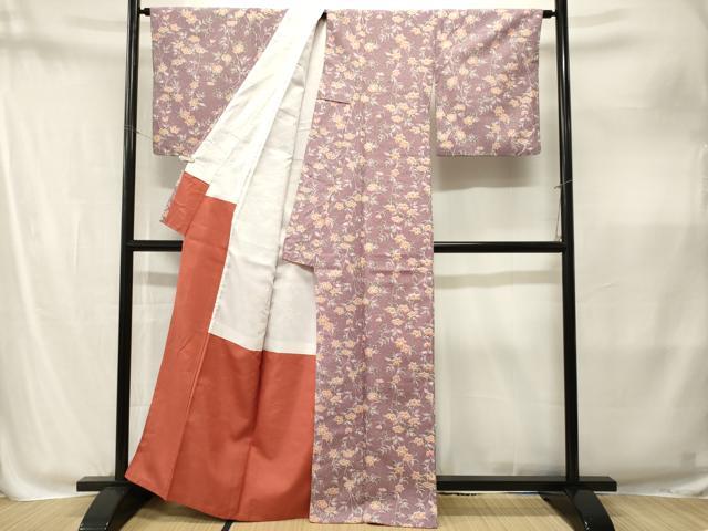 平和屋着物■小紋　枝花文　洗える着物　CABM1897ev