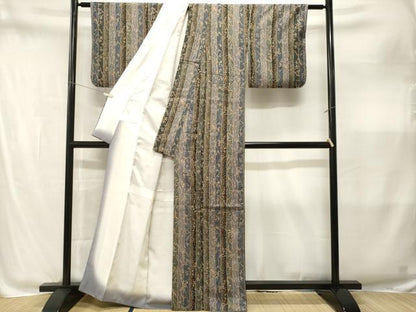平和屋着物■小紋　草花間道　洗える着物　CABM1898ev