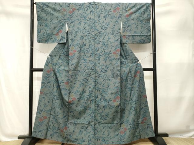 平和屋着物■小紋　枝花文　暈し染め　洗える着物　CABM1900ev