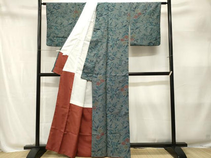 平和屋着物■小紋　枝花文　暈し染め　洗える着物　CABM1900ev