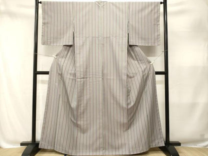 平和屋着物■小紋　縞　胴抜き仕立て　洗える着物　CABM1908ev