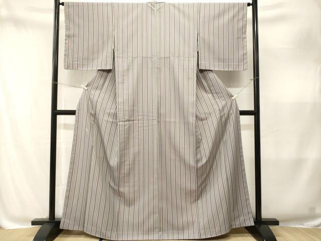 平和屋着物■小紋　縞　胴抜き仕立て　洗える着物　CABM1908ev