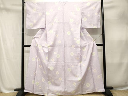 平和屋着物■小紋　芝草花丸文　洗える着物　CABM1910ev