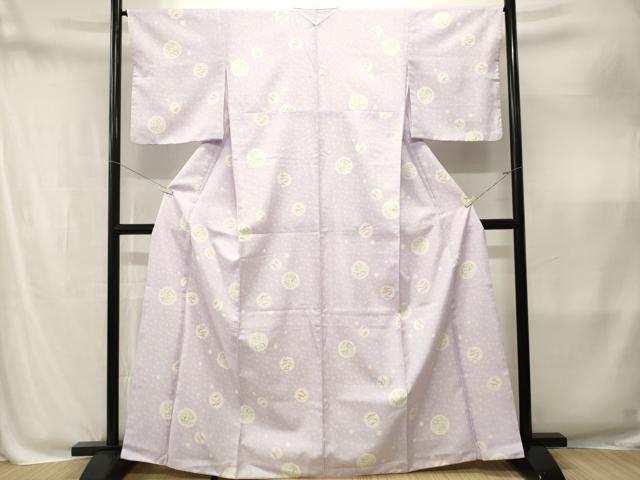 平和屋着物■小紋　芝草花丸文　洗える着物　CABM1910ev
