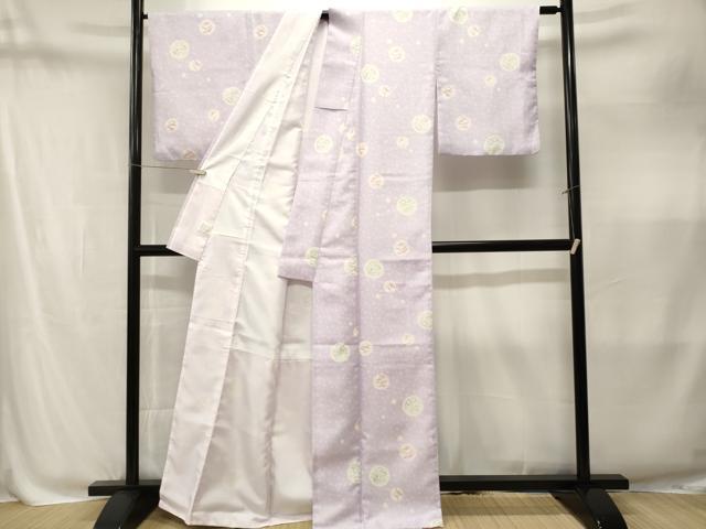 平和屋着物■小紋　芝草花丸文　洗える着物　CABM1910ev