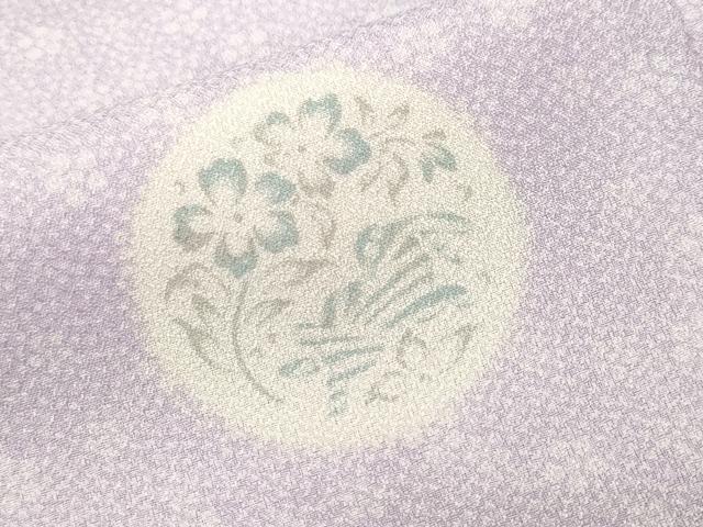 平和屋着物■小紋　芝草花丸文　洗える着物　CABM1910ev