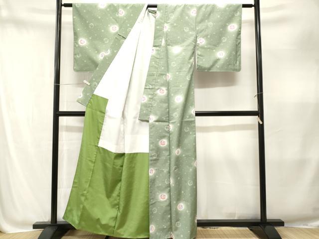 平和屋着物■小紋　草花丸文　蛍暈し　洗える着物　CABM1919ev