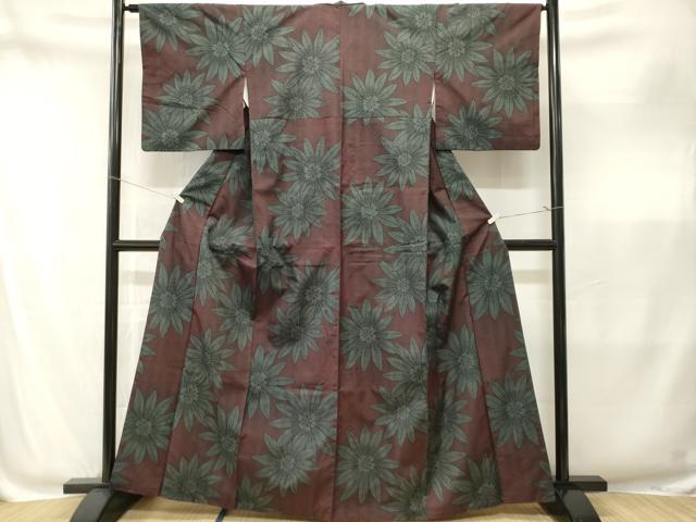 平和屋着物■小紋　舞花文　洗える着物　CABM1922ev