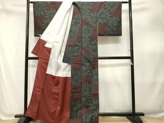 平和屋着物■小紋　舞花文　洗える着物　CABM1922ev