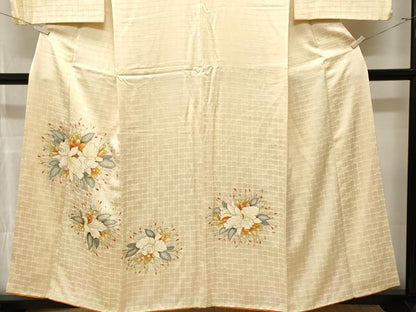 平和屋着物■訪問着　草花文　金彩　正絹　逸品　CABM1926ev