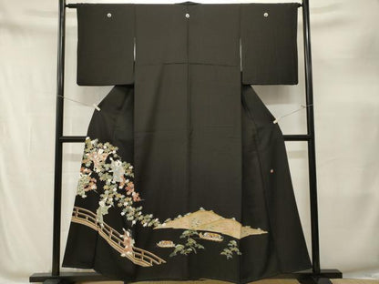 平和屋着物■豪華黒留袖　作家物　童子遊び　正絹　逸品　CABM1927ev