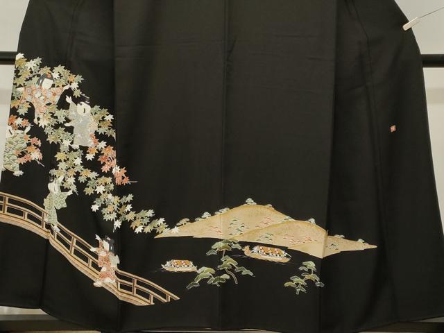 平和屋着物■豪華黒留袖　作家物　童子遊び　正絹　逸品　CABM1927ev