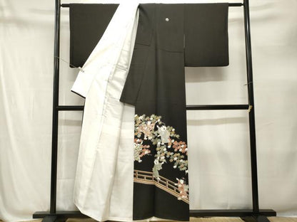 平和屋着物■豪華黒留袖　作家物　童子遊び　正絹　逸品　CABM1927ev