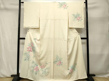 平和屋着物■訪問着　刺繍　バラ　暈し染め　金銀彩　正絹　逸品　CABM1974ev