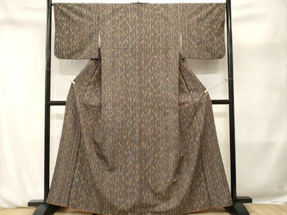平和屋着物■小紋　枝葉間道　洗える着物　CABM1976ev