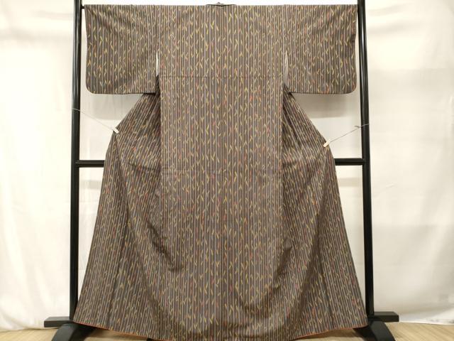 平和屋着物■小紋　枝葉間道　洗える着物　CABM1976ev