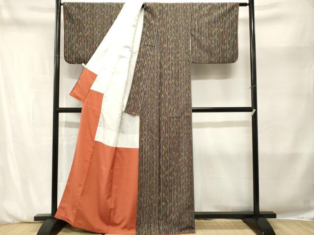 平和屋着物■小紋　枝葉間道　洗える着物　CABM1976ev