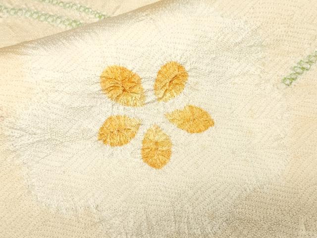 平和屋着物■上質な小紋　絞り　芝草舞花文　正絹　逸品　CABM1981ev