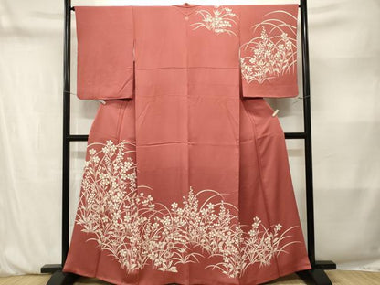 平和屋着物■訪問着　刺繍　草花文　正絹　逸品　CABM1984ev