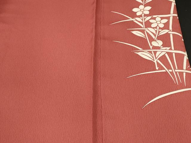 平和屋着物■訪問着　刺繍　草花文　正絹　逸品　CABM1984ev