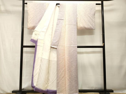 平和屋着物■上質な小紋　総絞り　霞文　暈し染め　正絹　逸品　CABM1991ev