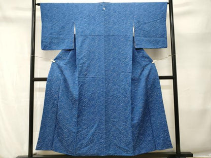 平和屋着物■上質な小紋　墨流し文様　正絹　逸品　CABM1996ev