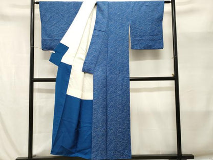 平和屋着物■上質な小紋　墨流し文様　正絹　逸品　CABM1996ev
