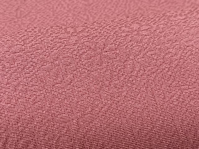 平和屋着物■上質な色無地　草花地紋　暗紅色　正絹　逸品　CABM2001xe