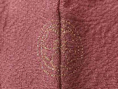 平和屋着物■上質な色無地　草花地紋　暗紅色　正絹　逸品　CABM2001xe