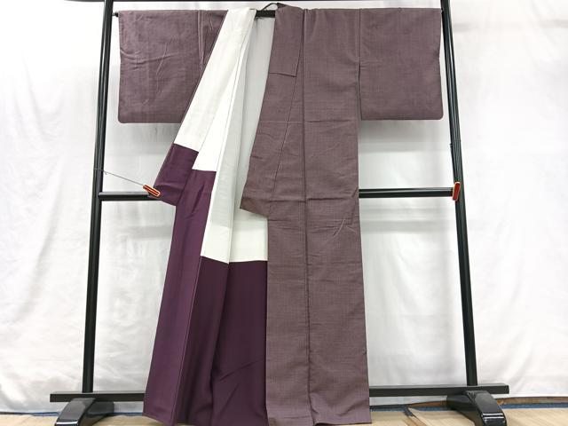 平和屋着物■上質なお召　亀甲文　正絹　逸品　CABM2003xe