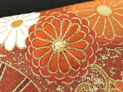 平和屋着物■豪華黒留袖　駒刺繍　渡り橋色紙花鳥文　金彩　正絹　逸品　CABM2008xe