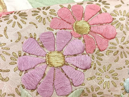 平和屋着物■豪華振袖　刺繍　草花文　金彩　正絹　逸品　CABM2011xe