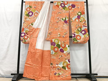 平和屋着物■豪華振袖　駒刺繍　風景花文　金彩　正絹　逸品　CABM2020xe