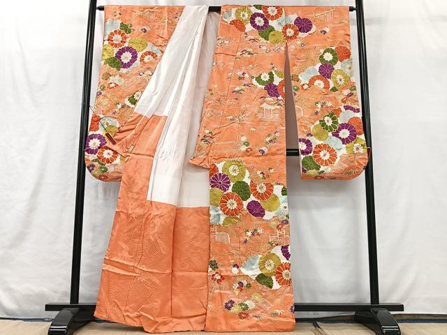 平和屋着物■豪華振袖　駒刺繍　風景花文　金彩　正絹　逸品　CABM2020xe