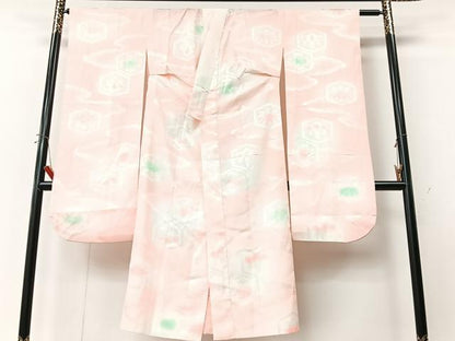 平和屋着物■振袖用長襦袢　無双仕立て　亀甲花文　暈し染め　洗える着物　CABM2059xe