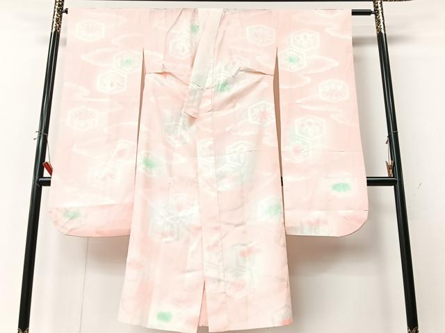 平和屋着物■振袖用長襦袢　無双仕立て　亀甲花文　暈し染め　洗える着物　CABM2059xe