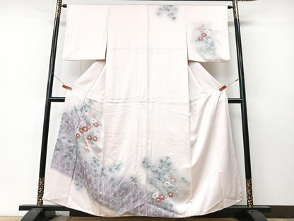 平和屋着物■訪問着　草花文　暈し染め　正絹　逸品　CABM2066xe