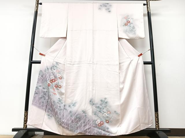 平和屋着物■訪問着　草花文　暈し染め　正絹　逸品　CABM2066xe