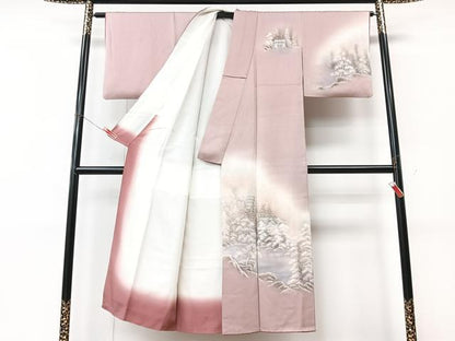 平和屋着物■訪問着　風景文　暈し染め　正絹　逸品　CABM2067xe