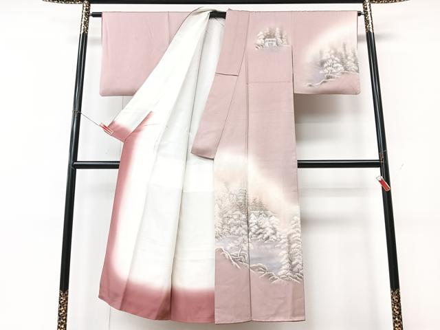 平和屋着物■訪問着　風景文　暈し染め　正絹　逸品　CABM2067xe